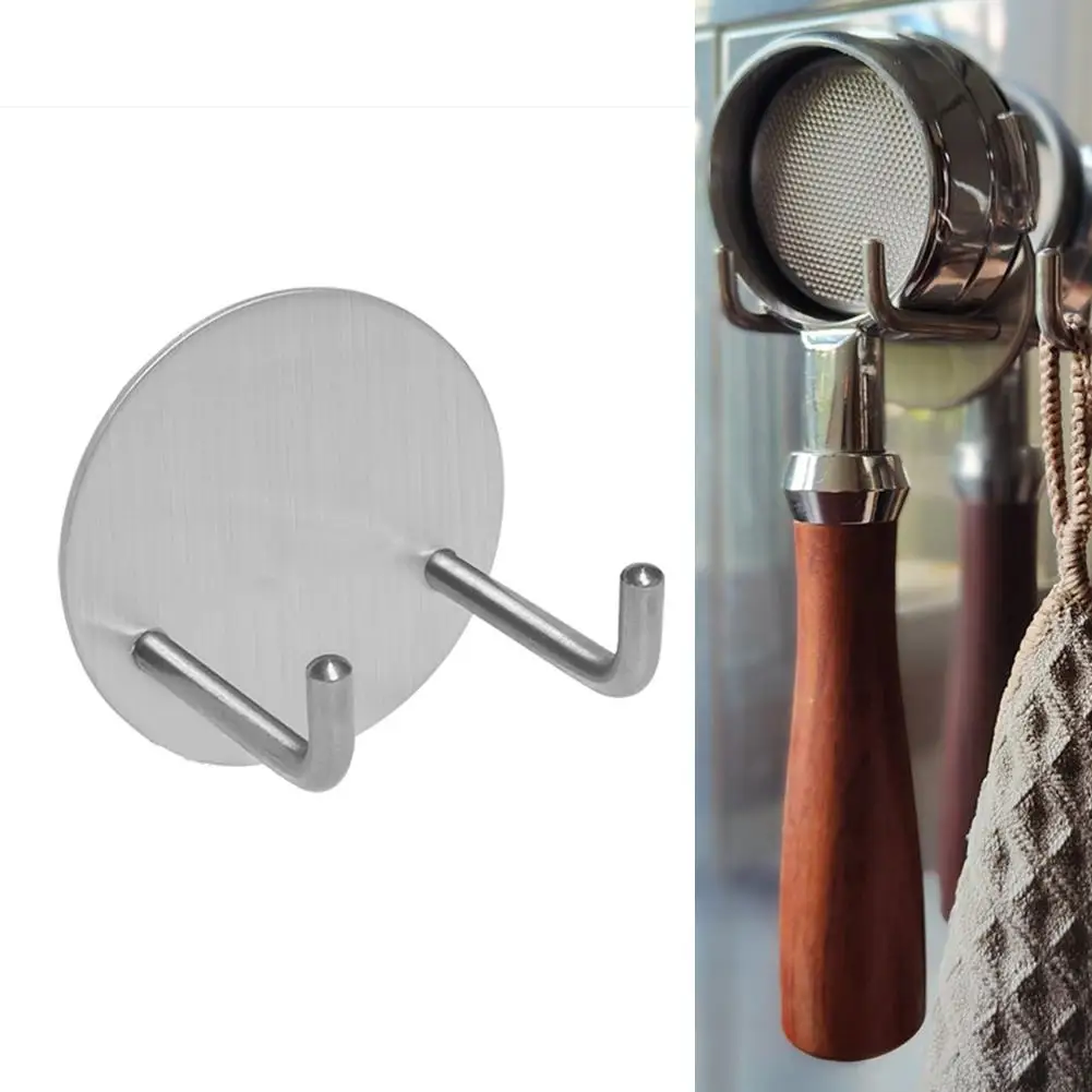 

Self-adhesive Coffee Bottomless Portafilter Wall Rack 60*35*28mm For 51mm/53mm/54mm/58mm Coffee Handles Stainless Steel Bracket
