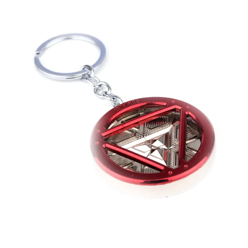 Marvel Iron Man Power Core Rood/zilverachtig Sleutelhanger Metalen Sleutelhanger Superheld Avengers Rugzak Decor Geschenken Fans Vriend Speelgoed