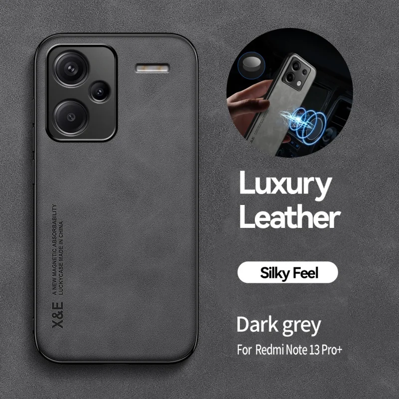 

Funda For Redmi Note 13 Pro Plus Case Leather Car Magnetic Holder Cover for Xiaomi Redmy Note 13 Pro + Plus 5G TPU Protect Coque