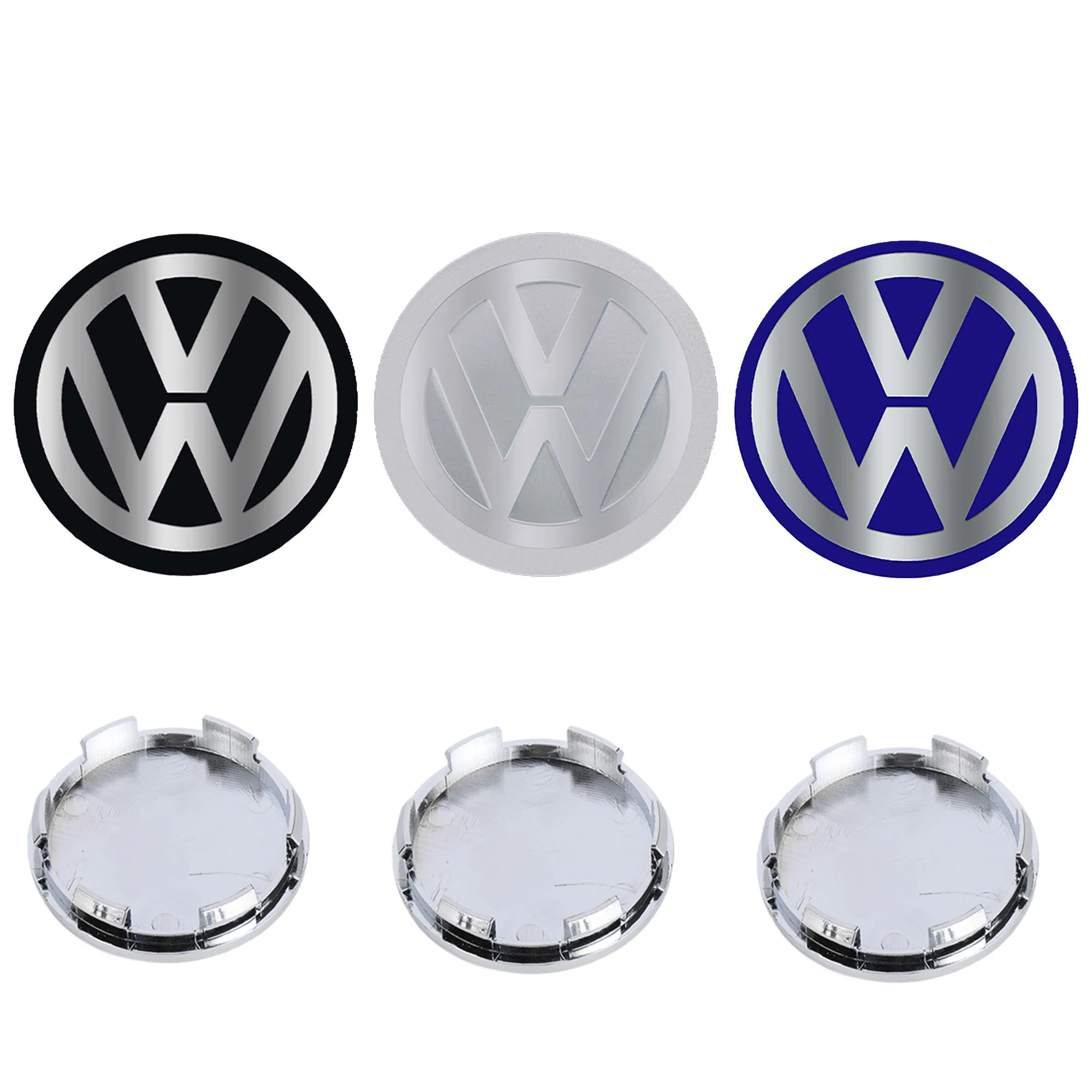 4PCS 60/63/68mm Car Wheel Center Hub Caps Tire Rim Covers Auto Accessories For Volkswagen R Golf 4 Motion GTI Polo Touran Passat