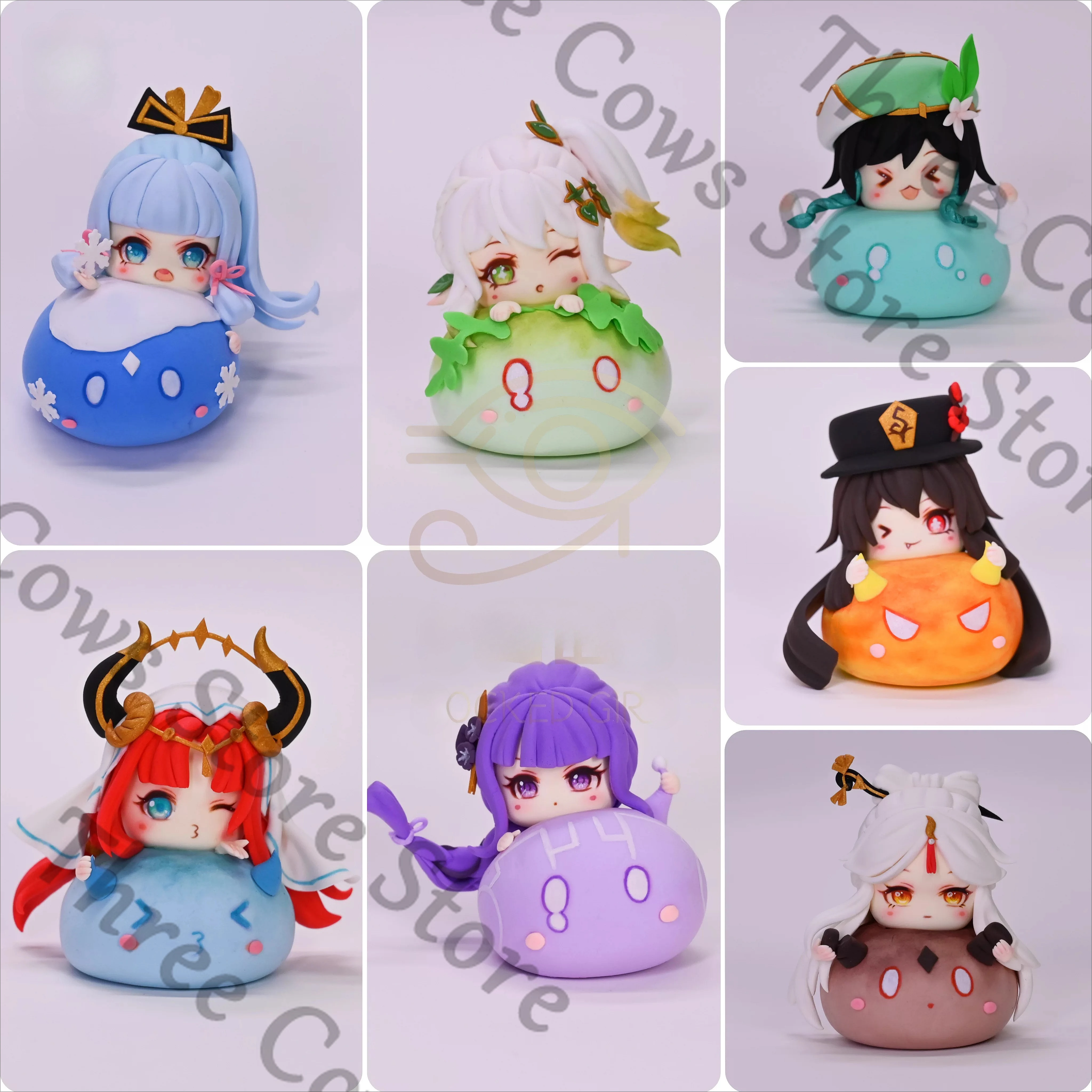 Anime Genshin Impacto Beelzebul Raiden Shogun Venti Barbatos Nahida Hu Tao Ningguang Nilou Cosplay figura hecha a mano modelo regalo