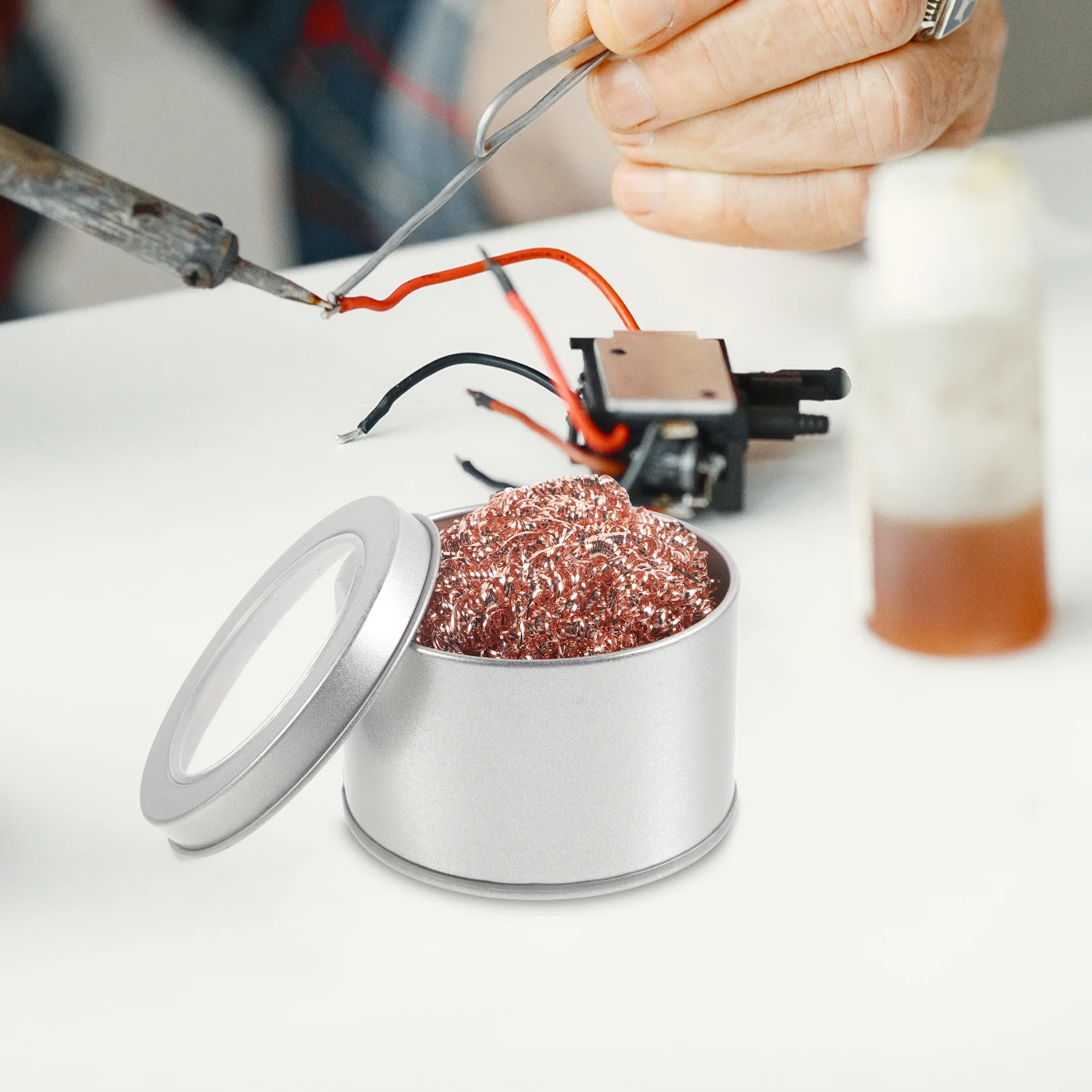 

1Set Soldering Iron Holder Professional Stable Stand Solder Tip Cleaner Kit Soldering Accessories Portable