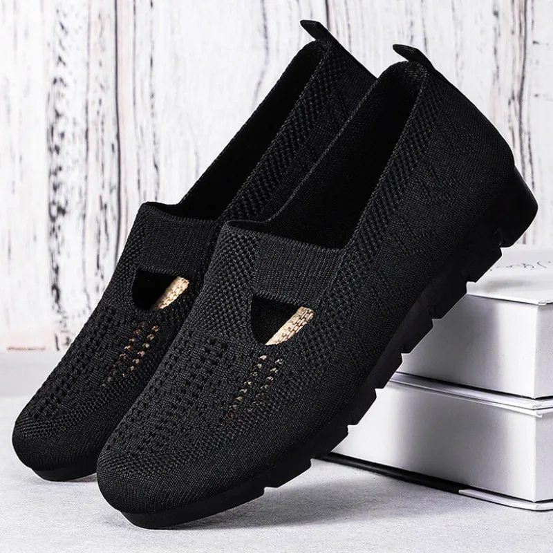 

2026 New Summer Women Mesh Walking Shoes Soft Bottom Comfortable Flat Shoes for Women Fashion Breathable Casual Woman Shoes