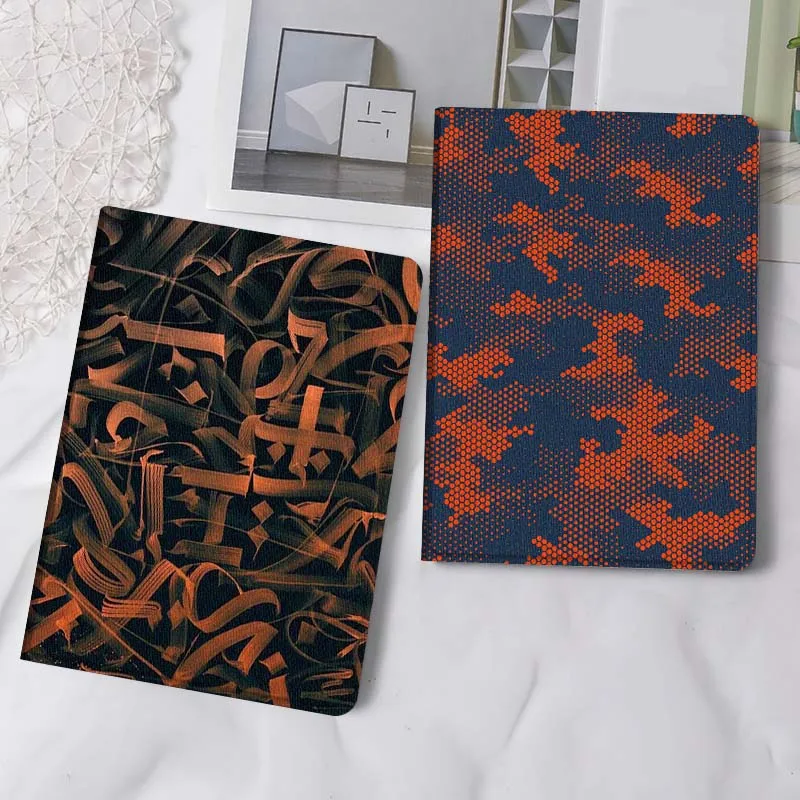 

Abstract Orange Ribbon Pattern Tablet Case For Samsung Tab Galaxy S6 S11 A A7 A8 A9 A11 10.1 10.4 10.5 Plus Lite Gift