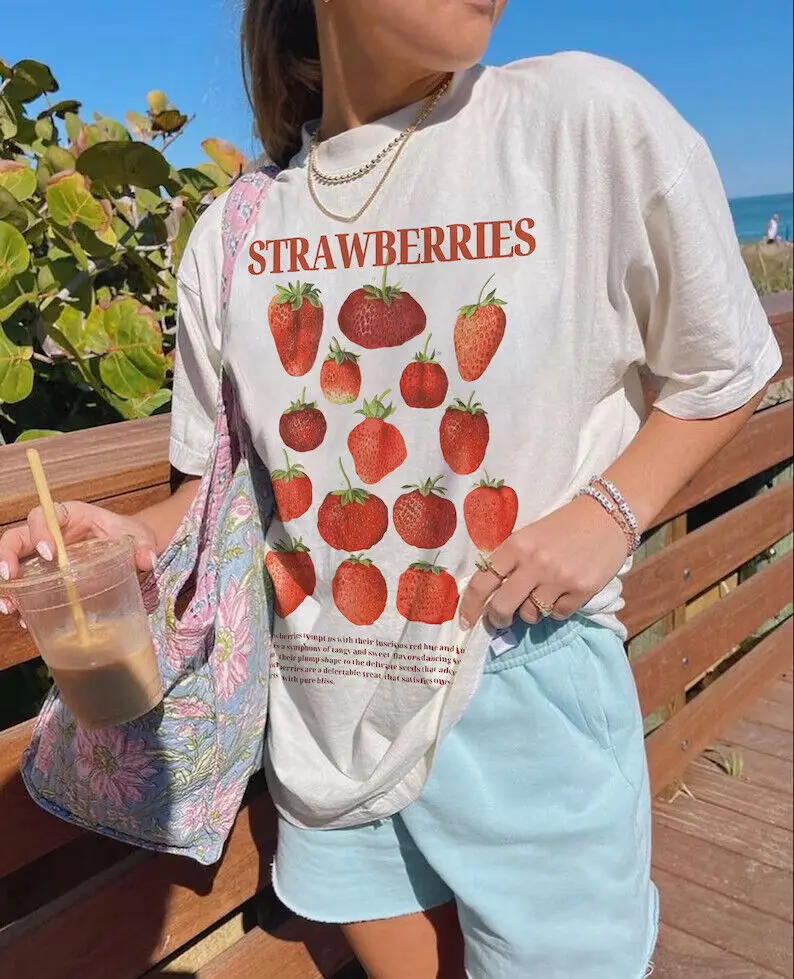 Strawberry Shirt Gardener Shirt Summer Comfort Colors Gift Cottagecore Shirt Sta