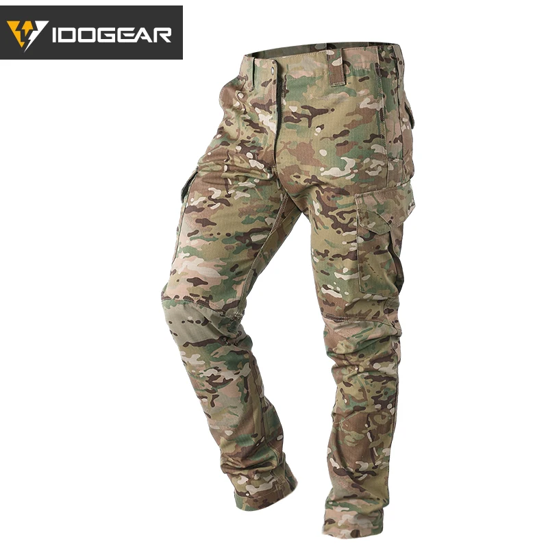 IDOGEAR GL Tactical Pants Multi-camo Combat Pants for Airsoft Hunting Paintball Outdoor Sports Slim Fit St 3204