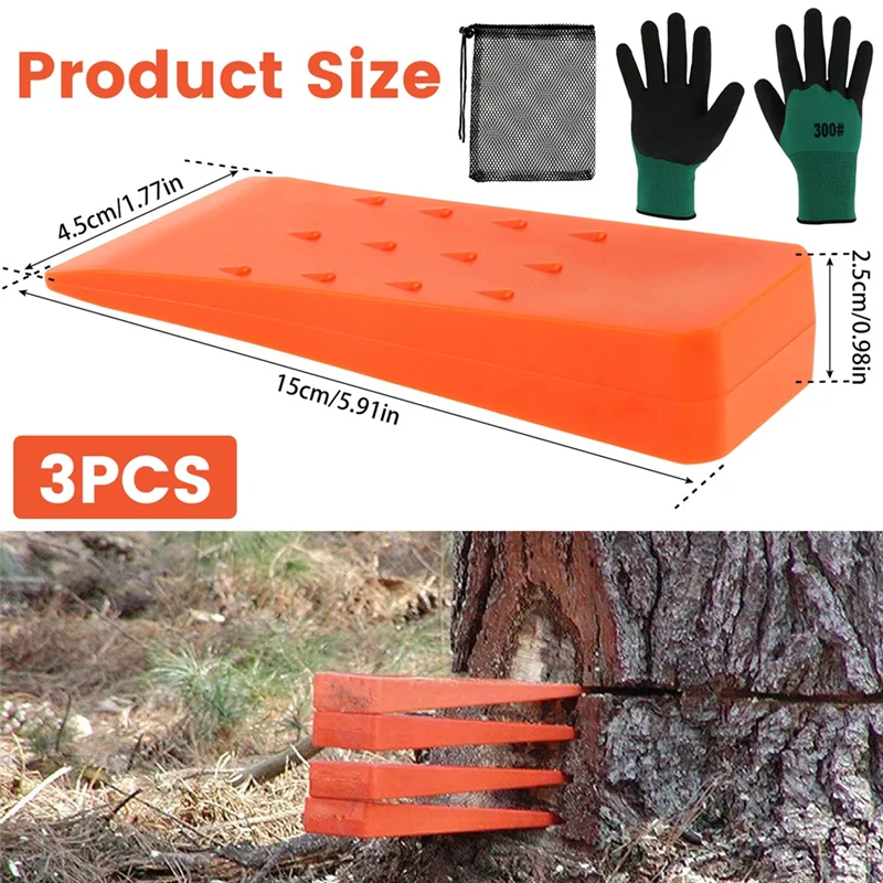 

ABLJ Safety Chainsaw Accessories 6 In. Plastic Felling Wedges Chainsaw Wedges Wear Tree Cutting Logging Supplies
