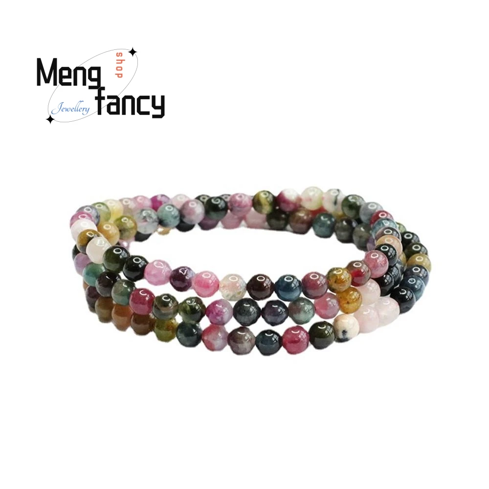 Natural Tourmaline Exquisite Elegant Simple High-grade Bracelet Candy Crystal Strings Colourful Luxury Popular Fashion Jewellery