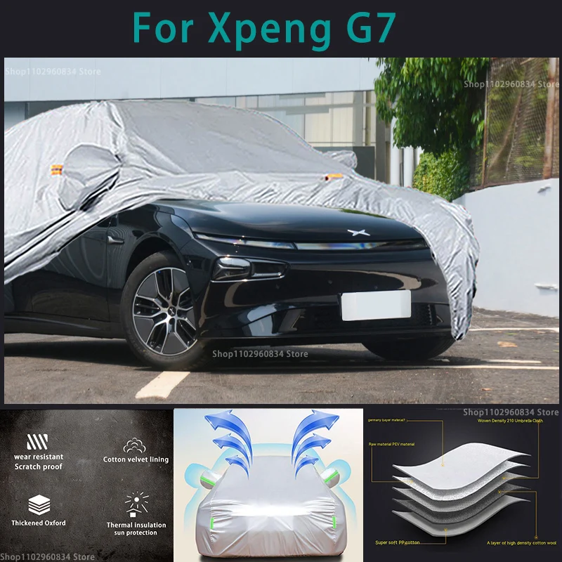 

For Xpeng G7 210T Full Car Covers Outdoor Sun uv protection Dust Rain Snow Protective Anti-hail car cover Auto cover