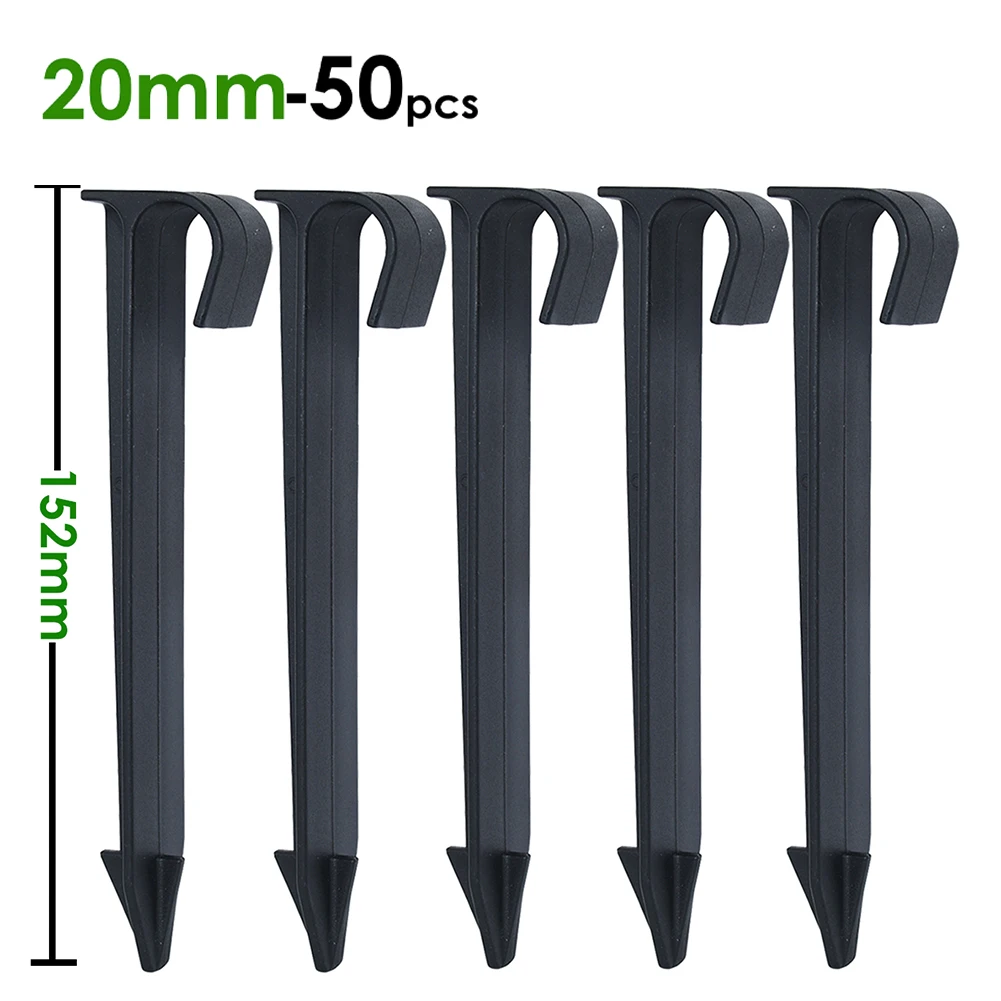 50 pz 16/20mm C tipo supporto per tubo da giardino per 1/2 3/4 PE tubo gocciolamento supporto per tubo di argilla picchetti fissi accessori per l'acqua del giardino