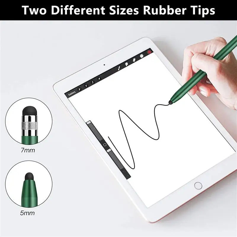 3Pcs 2 In 1 Sensitivity Capacitive Stylus Pens Universal Touch Devices Capacitive Stylus Pen For Phone Tablet W/6Pc Replace Tips