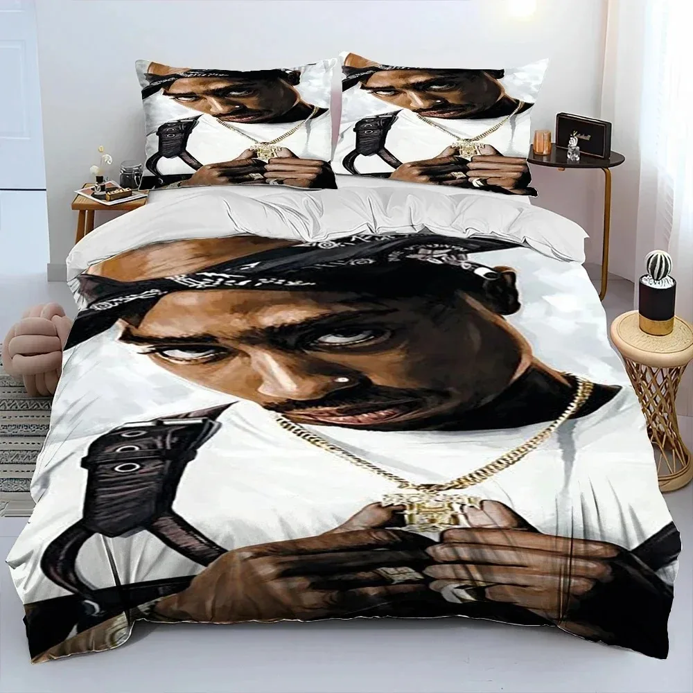 Hip Hop Art Rapper Legend Star Bedding Set Duvet Cover Bed Set Quilt Cover Pillowcase Comforter king Queen Size Boys Adult