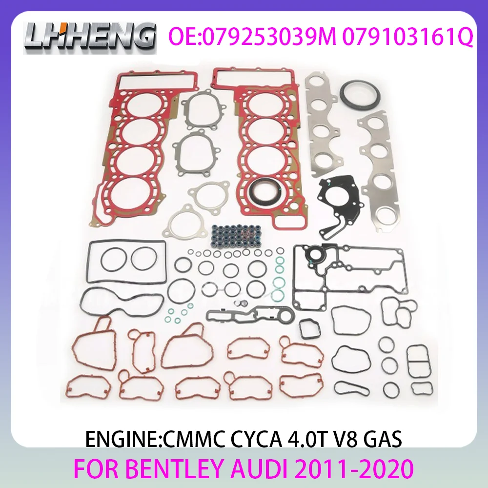 

ENGINE gasket set For AUDI S6 RS6 RS7 S7 S8 BENTLEY CONTINENTAL FLYING SPUR 4.0L 4.0 L T V8 GAS 11-20 CGTA CMMC CYCA 079253039M
