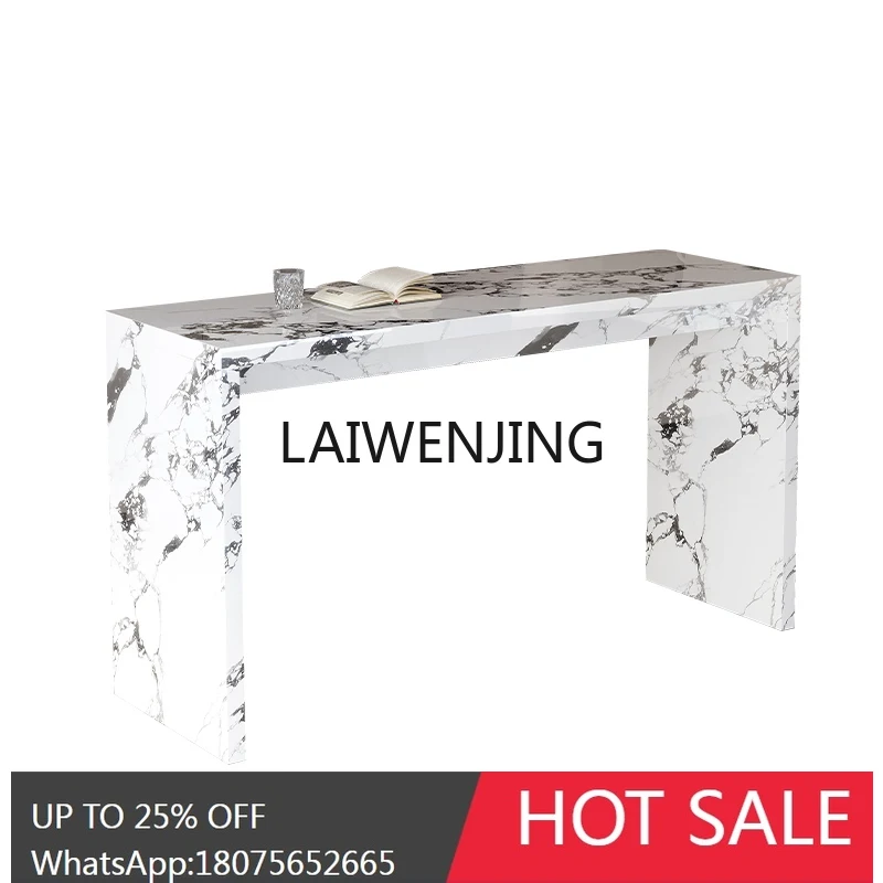 

MJY Italian full rock slab family dining table villa kitchen partition light luxury nakajima table guide table