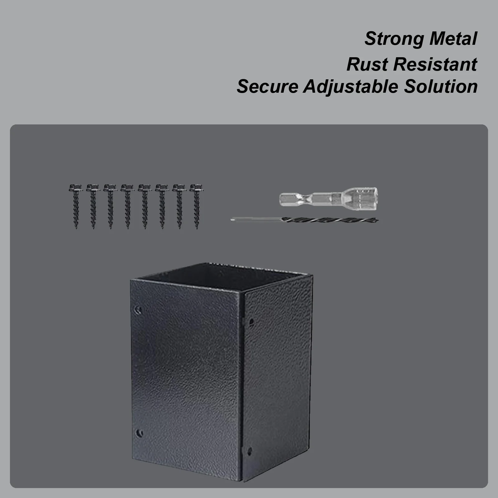 

Deck Post Base Adjustable Holder Protector Feet Stainless Steel Post Base Cover With Screws For Deck Railing Mailbox Support