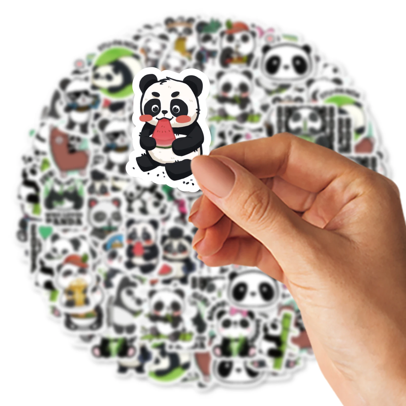 46pcs Cute Red Panda Cartoon Graffiti Stickers Decorated Notebook Water Cup Guitar Suitcase DIY Classic Toy Scrapbook Decals