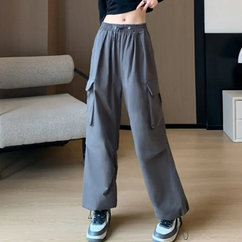 Casual Pants Women High Street All-match Designed Cargo Style All-match Age-reducing Temper Cool Couples Trousers Vintage Ins