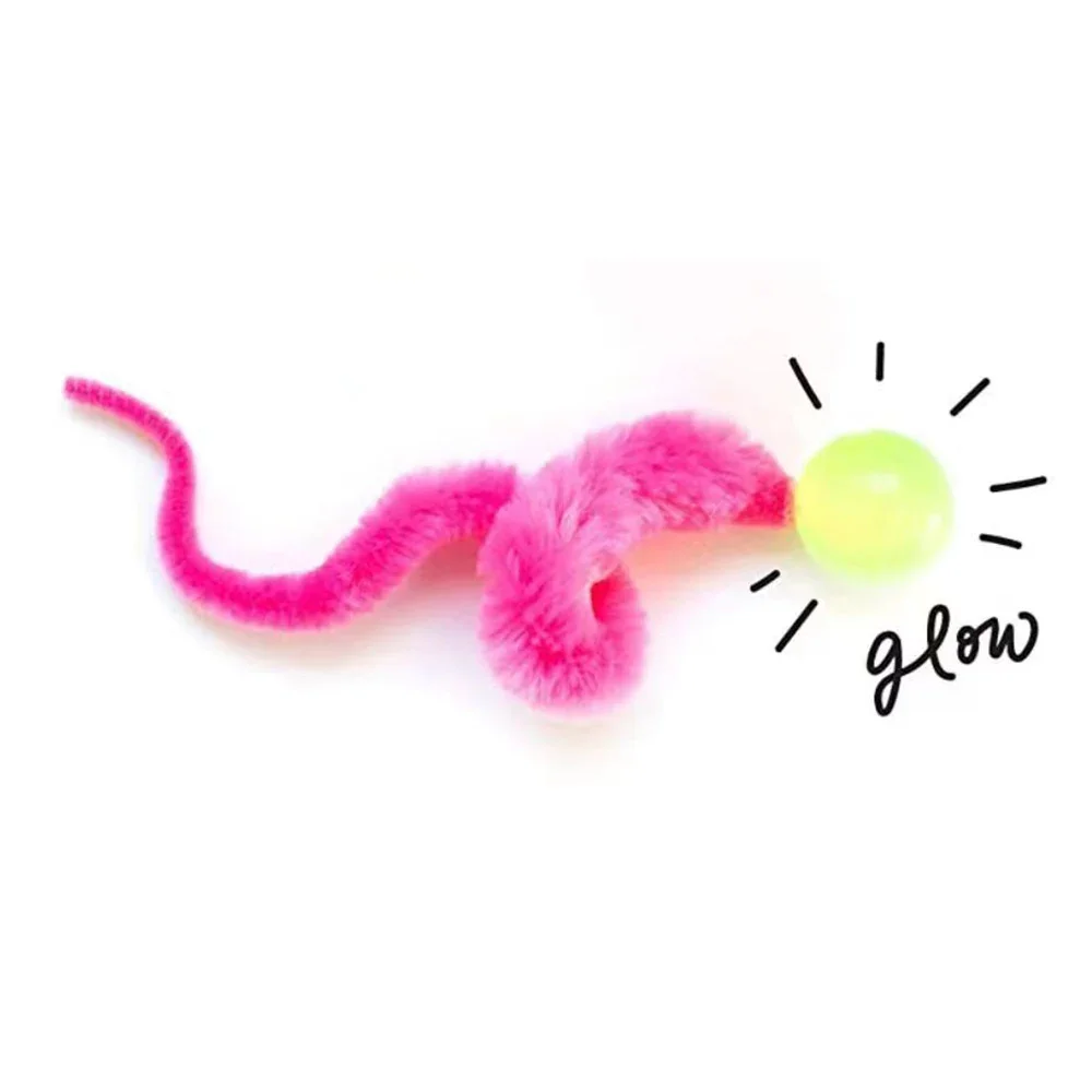 Cat interactive toys Tickle  Colorful bouncing ball Pet supplies Puzzle teasing indoor  worm caterpillar elastic toy