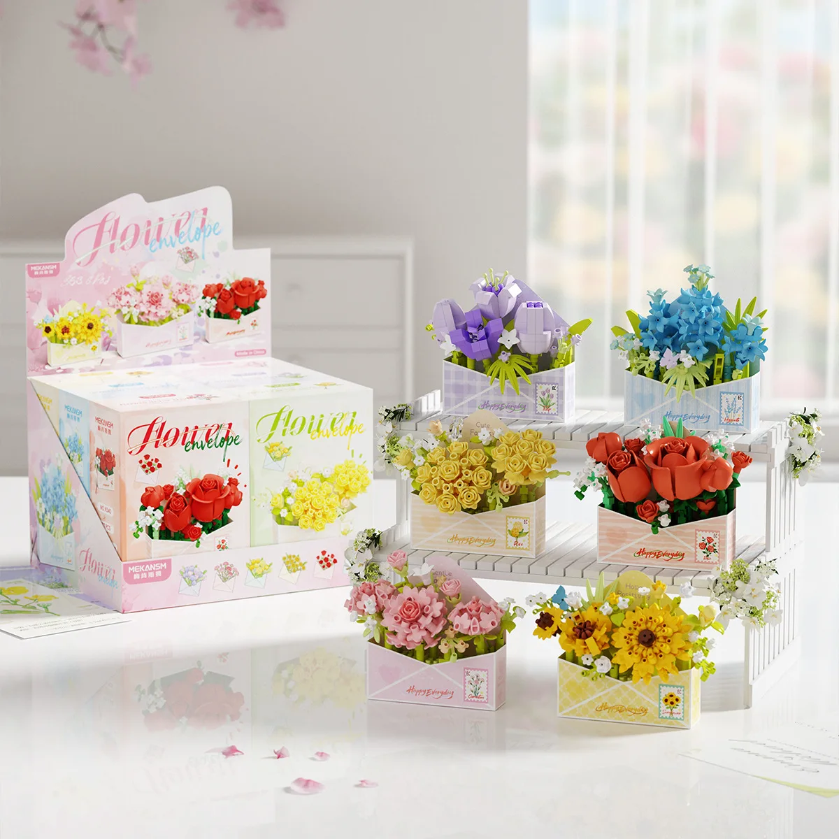 Micro Particle Building Block Bouquet Educational Gift, Children's Puzzle Toy Handmade DIY Sunflower Desktop Decoration Ornament