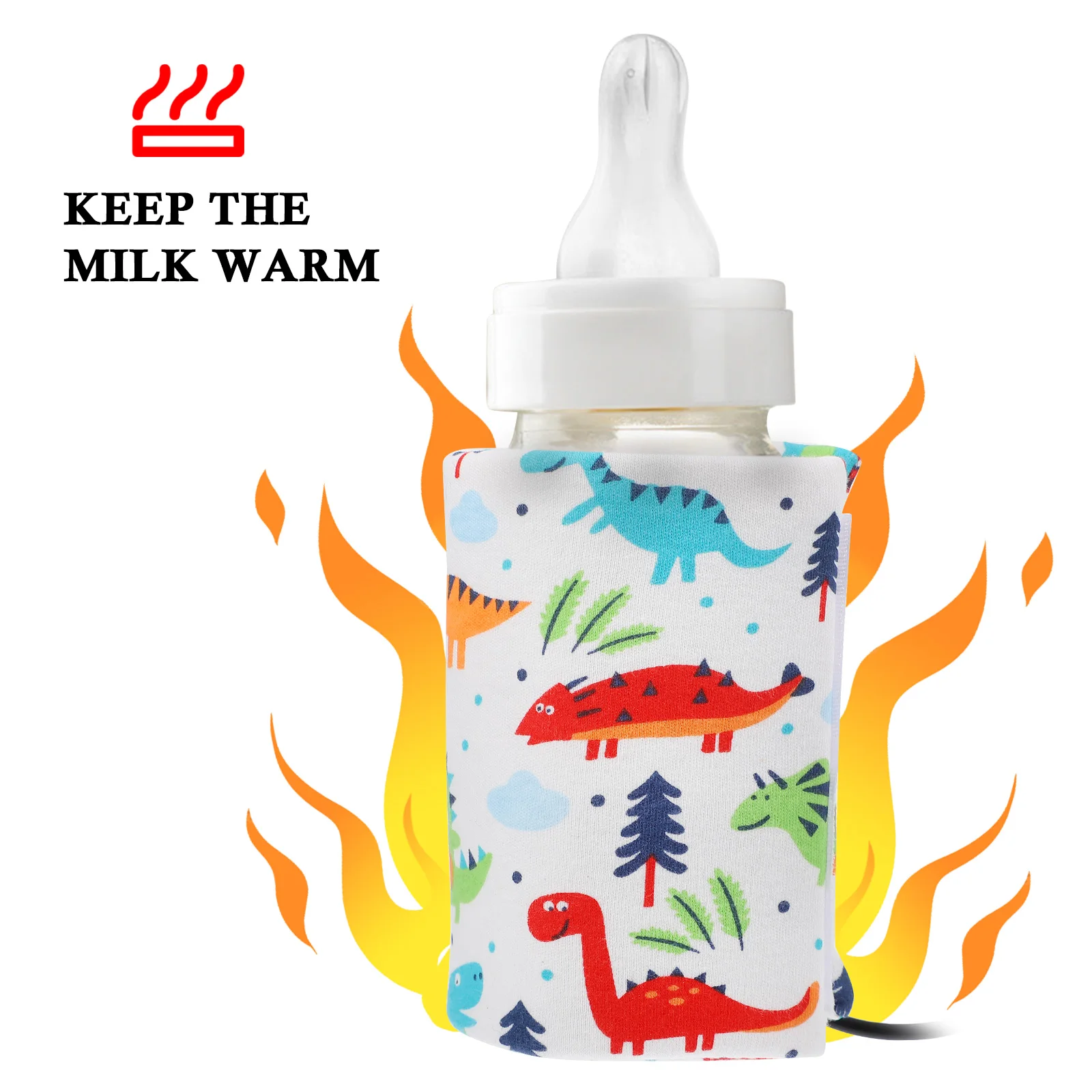 

USB Baby Bottle Warmer Heater Cover for Milk Travel Portable Infant Feeding Protective Case Keeps Warm Long Time