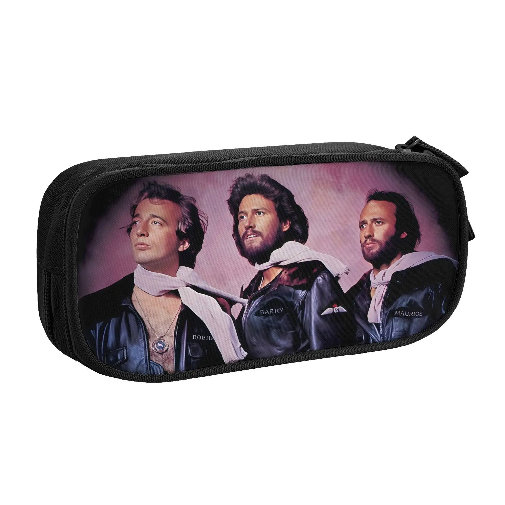 

Cute Bee Gees Band Pencil Case for Girl Boy Big Capacity Pop Music Pencil Bag School Supplies