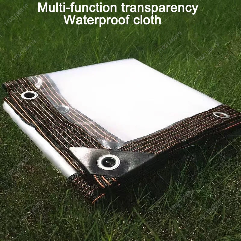 Transparente wasserdichte Plane für den Garten, regenfest, durchsichtig, Polyplane, Pflanzenabdeckung, Isolierung, Schuppenstoff mit Ösen – Detail 4