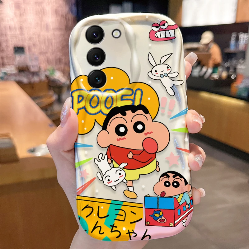 C-Crayon S-ShinChan Case for Samsung Galaxy S25 S24 S23 S22 S21 Ultra Plus S20 FE A73 A72 A71 A56 A55 A54 5G A52 A52S 4G Cover