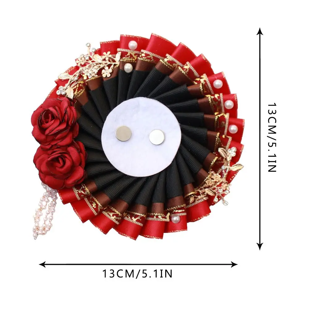 2025 luxury red badge holder，Lolita Badge Rosette，fill Ita bag Accessories，Anime cosplay quadratic element Decoration
