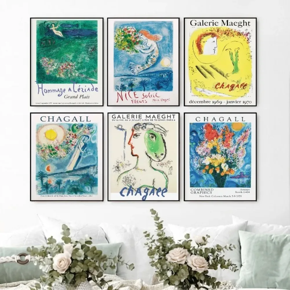 مارك شاجال الفن سلسلة المشارك الطباعة قماش المنزل لغرفة المعيشة وغرفة النوم جدار ديكور حديث #1