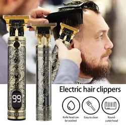 Cortadora de pelo T9 Vintage para hombres, cortadora de pelo profesional, recortadora de barba inalámbrica, USB para peluquero Dragon