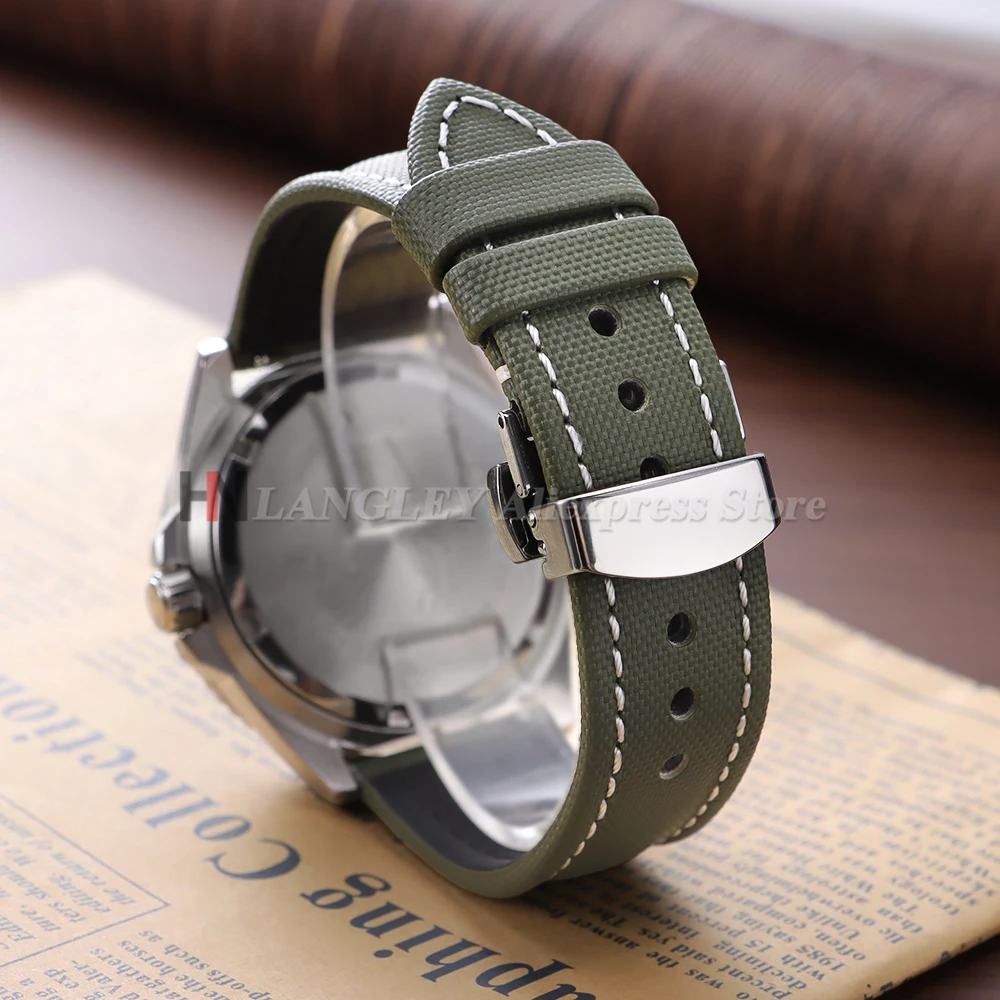الأعمال Sailcloth حزام ساعة اليد 18/19/20/21/22 مللي متر لأوميغا ل Seiko فراشة مشبك مقاوم للماء الرجال النساء الإفراج السريع سوار
