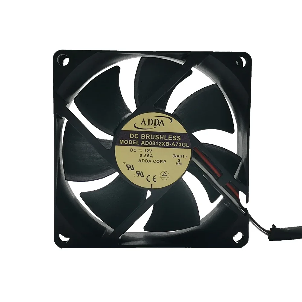 New and original Taiwan ADDA 8025 12V 0.55a 3-wire AD0812XB-A73GL high wind chassis fan