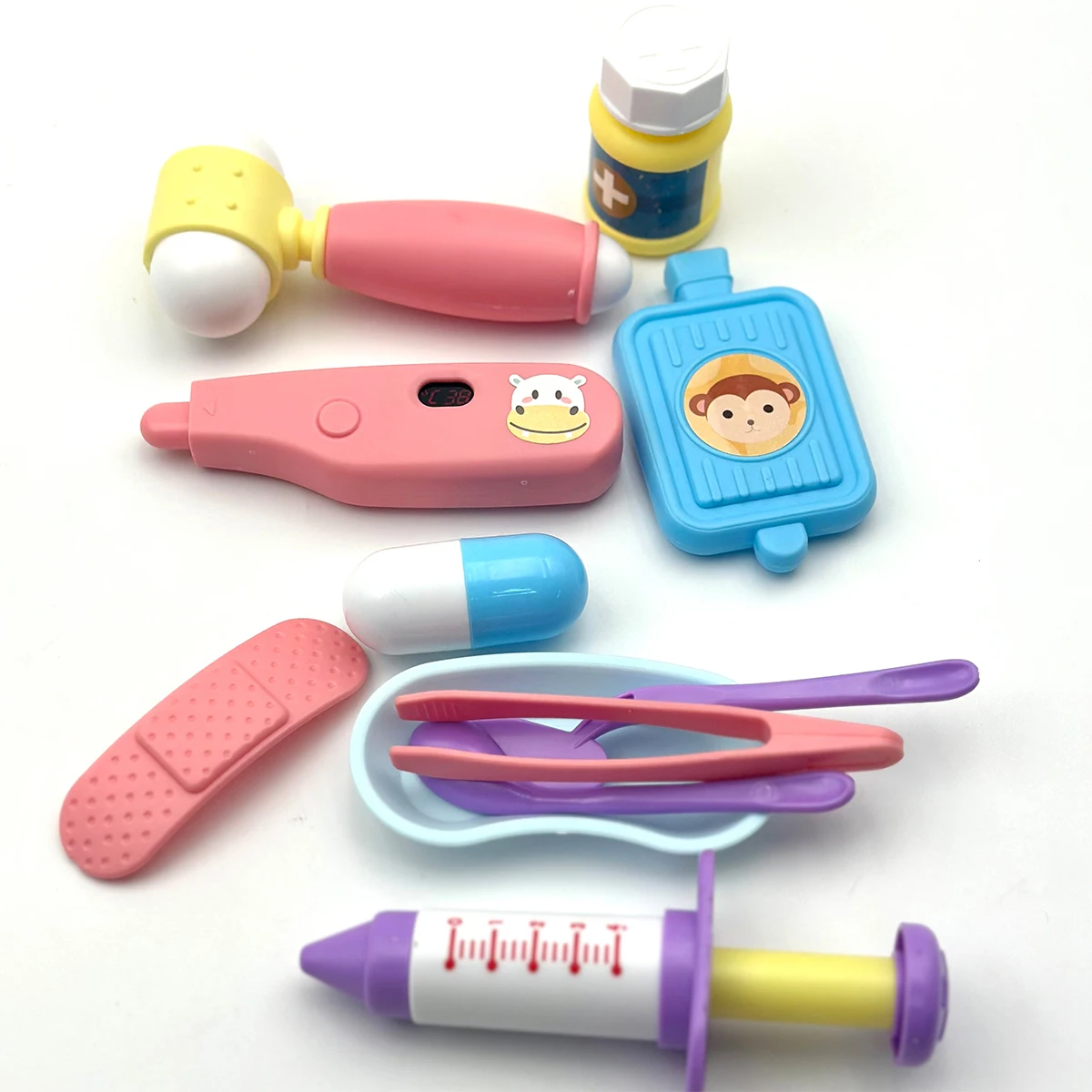 عشوائي 11 قطعة الأطفال تعلم لعب الأدوار التعليمية مجموعة البلاستيك للأطفال التظاهر اللعب لعبة طبيب المنزل