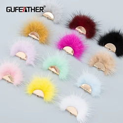 GUFEATHER-Borlas De Vison De Pele Real para Fazer Jóias, Brincos Artesanais, Brincos DIY, 10PCs por lote, L199