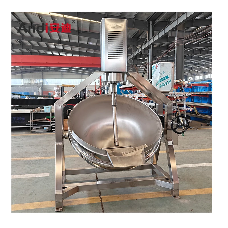 Industrial Food Processing Application Automatic Stirring Cooker Jam Sauce Mixing Cooking Machine