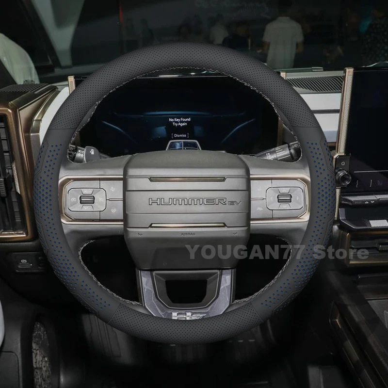 

Leather Car Steering Wheel Cover For GMC HUMMER EV 2025 2024 Covers For Covers Auto interior GMC HUMMER EV Accessories 2025