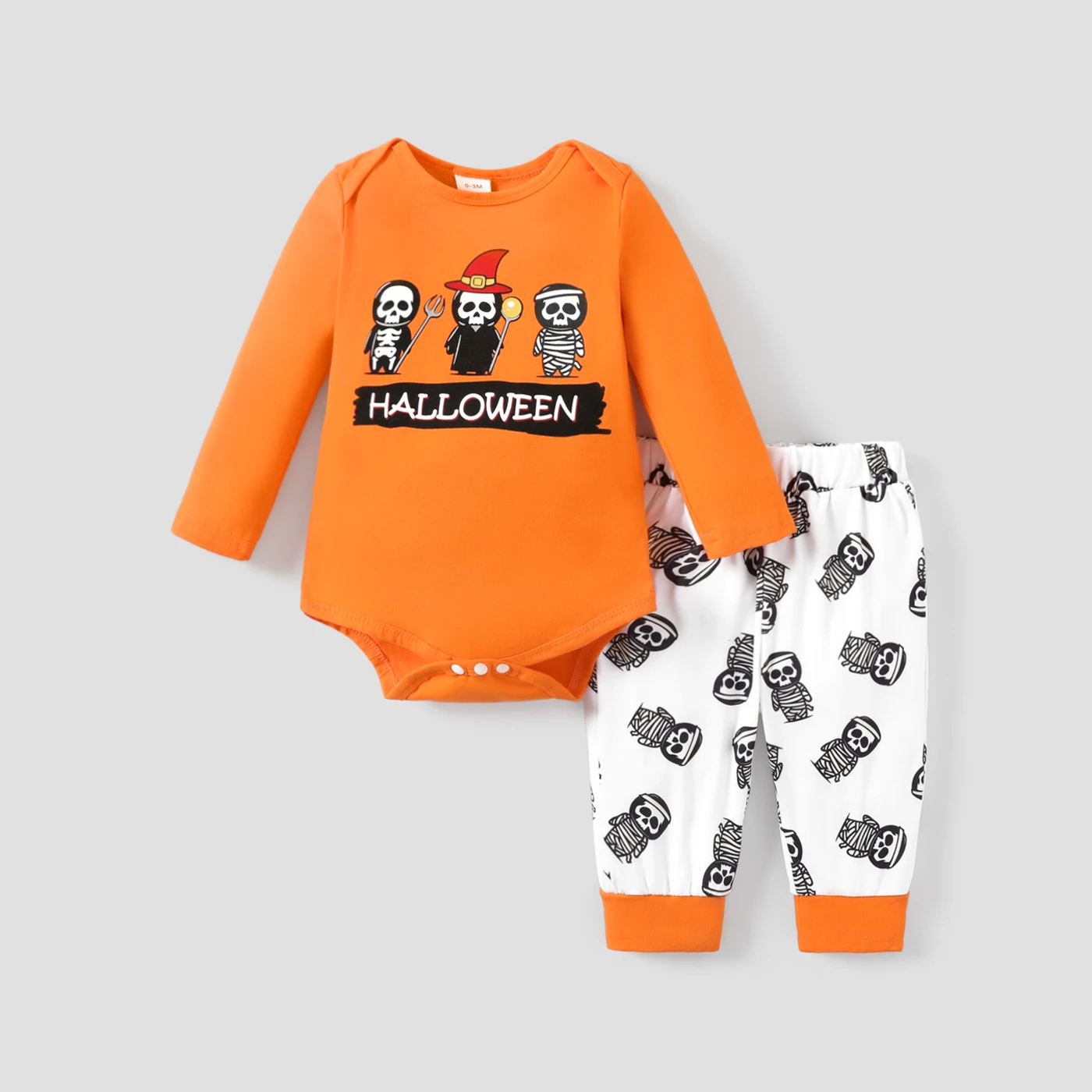 

PatPat 2pcs Baby Boy Childlike Halloween Pattern Set