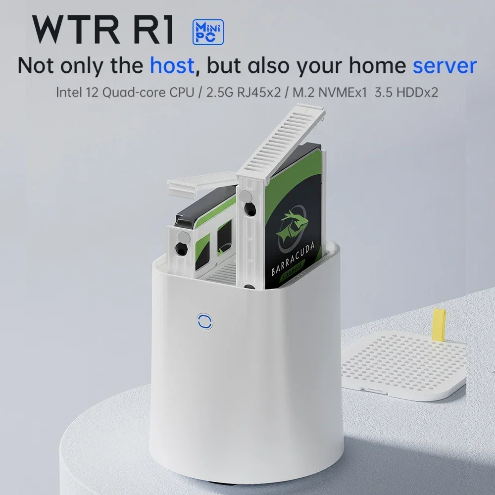 NAS كمبيوتر صغير جدار الحماية Intel N100 4x LAN 2x LAN Intel Ethernet i225V 2.5G WiFi 6 يدعم FreeNas RAID Windows 11 Pfsense Router OS