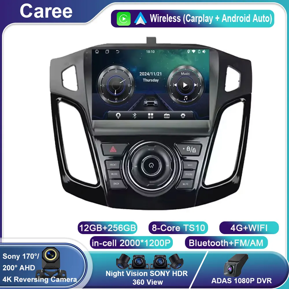 

Android For Ford Focus 3 Mk 3 2011 2012 2013 2014 2015-2019 Car Multimedia Head Unit Player GPS Stereo Navigation Auto Radio DSP