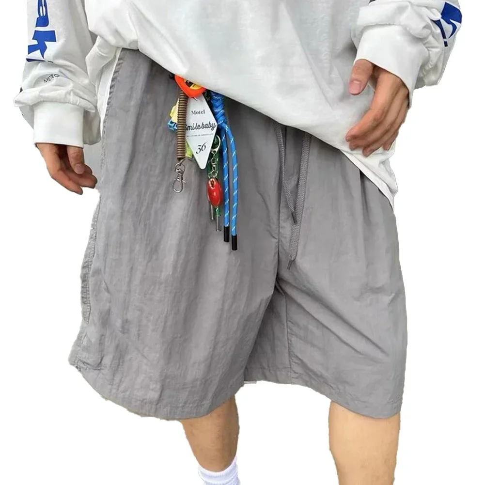 

Beach Wear Gym Training Casual Summer Pants Korean Style Pants Sportswear Summer Wear Thin Fabric Loose Fit Solid Color