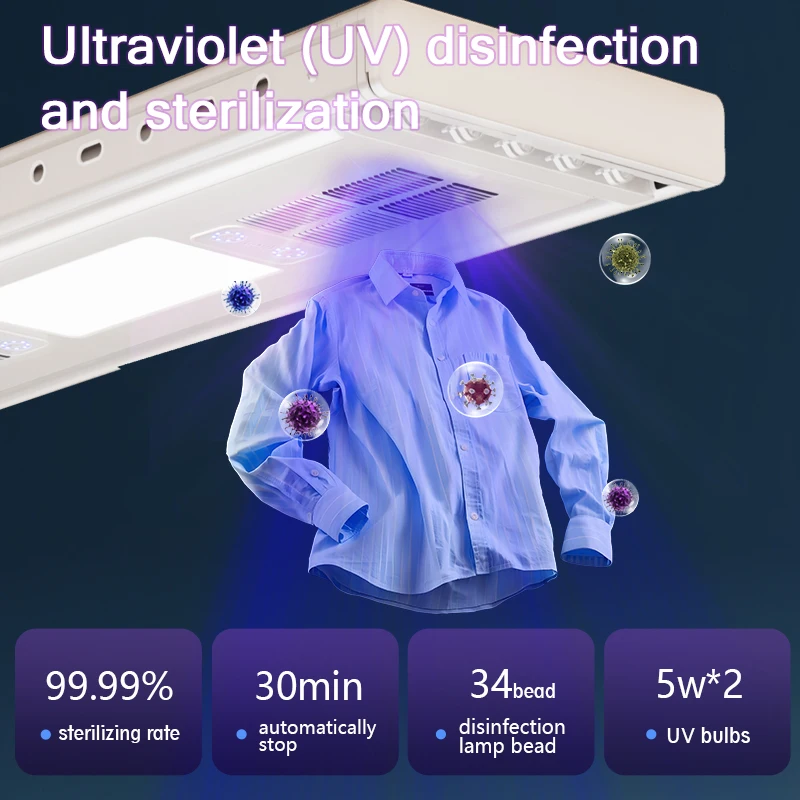 2026 New Smart Home Ceiling Wall Mounted Laundry Dryer Rack Clothes Folding Hangers Electric Clothes Drying Rack