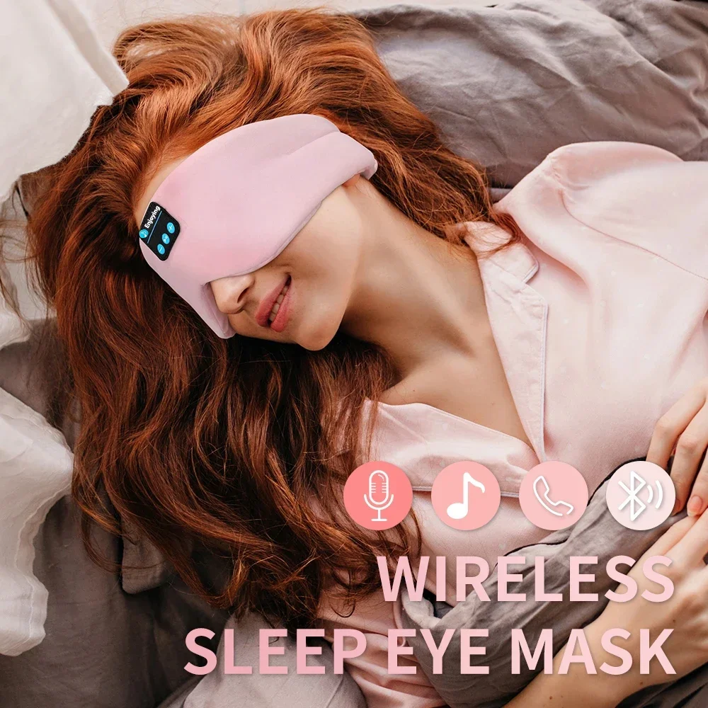 

Music Eye Mask Bluetooth Speakers Sleep Earphones Silk Sleep Mask Bluetooth Eye Mask Built in Speaker Sleep Travel Accessories