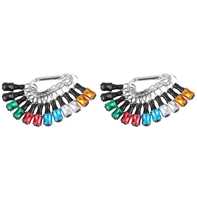 

Flash Trend 24PCS 1/4Inch Hex Shank Screwdriver Bits Holder Extension Bar Keychain Screw Adapter Drill Bits Holder (6 Colors)