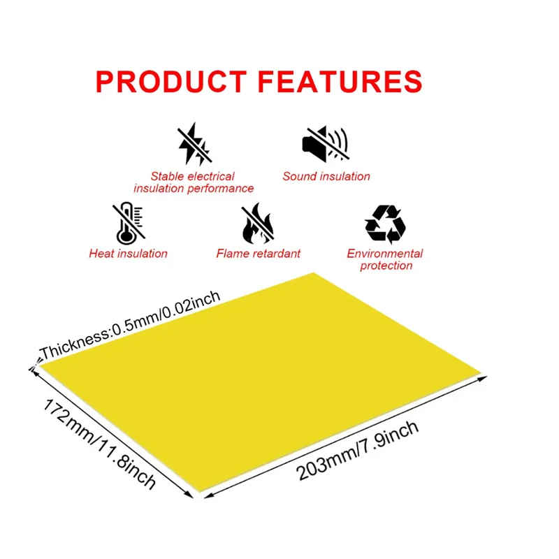 High Temperature Resistant Protection Board 3240 Insulation Board Epoxy Plate Insulator 203x172x0.5mm For Lifepo4 Battery Pack