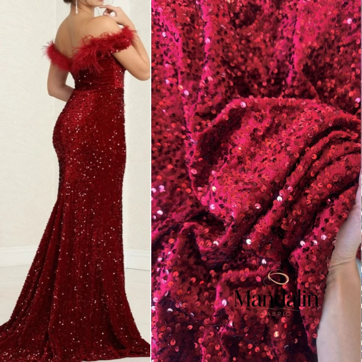 Autumn and winter Velvet 5mm Sequin Fabric, Autumn Winter Cloth for Sewing Stage Outfits Kids Garments DIY Decor Projects