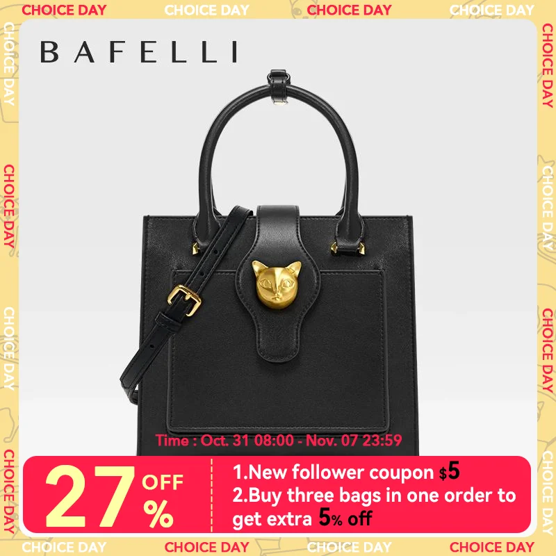 

BAFELLI 2024 WOMEN'S NEW HANDBAG CAT LUXURY LEATHER FASHION BUSINESS SHOULDER STYLISH CASUAL CROSSBODY FEMALE PURSE OFFICE LADY