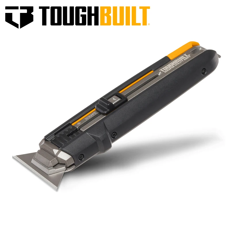 TOUGHBUILT TB-H4S5-01 Scraper Utility Knife 3/4-in 5-Blade Retractable Utility Knife Eradicate Cutting Hand Tool