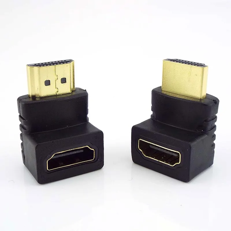 1/2/5Pcs HDMI-compatible Male To HDMI-compatible Female Adapter 90 Degree 270 Degree Angle Extender Cable Converter for HDTV A7