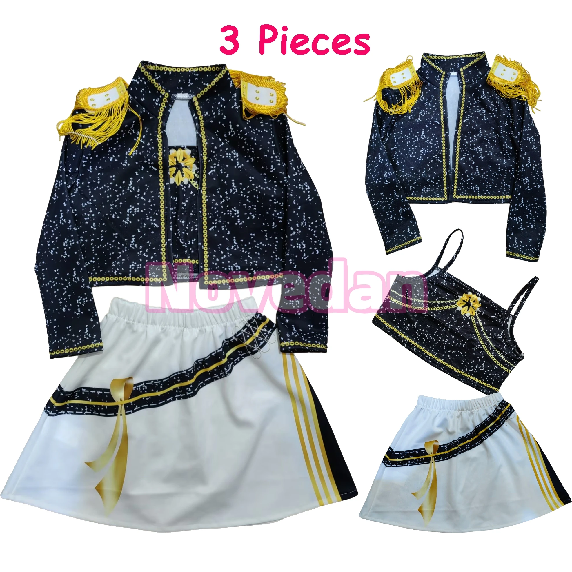 Kids KPop Demon Hunters Costume Set Zoey Rumi Mira Cosplay Huntrix Golden Girls Fancy Dress For Birthday Party Halloween Xmas