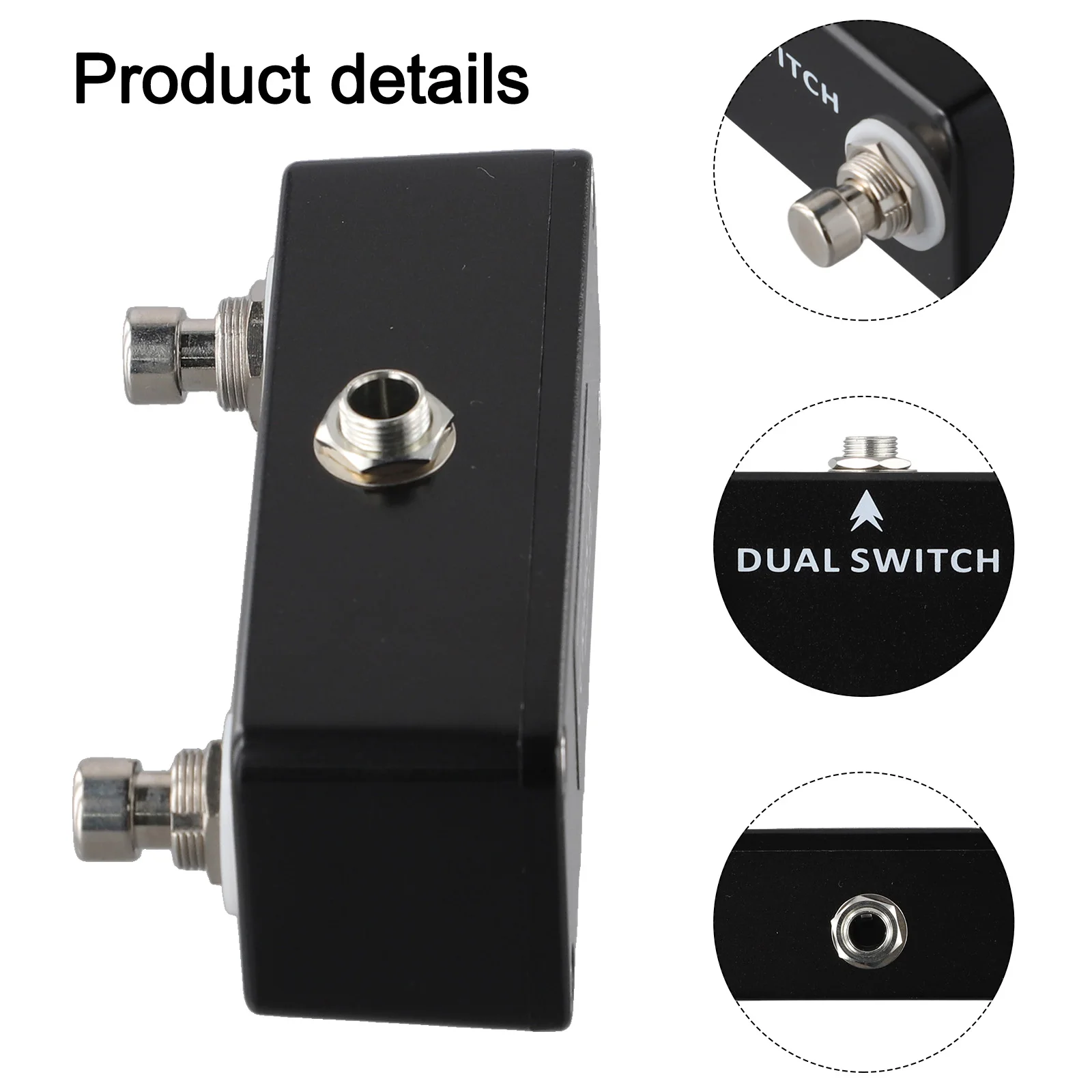 for MOSKY Dual Switch Guitar Effect Pedal with True Bypass Full Metal Construction for Use in Various Musical Setups